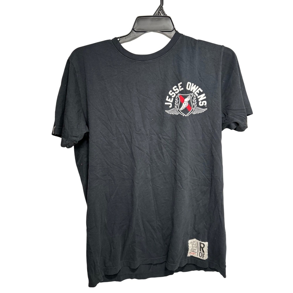 RO Graphic‎ T-Shirt Black Short Sleeve Cotton Made in USA Large